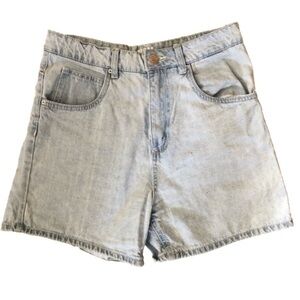 Mom Vintage High Rise Light Wash High Waisted Denim Jean Shorts Size 7